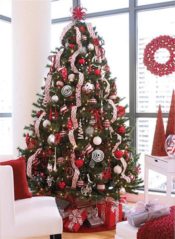 christmas-tree-decoration-with-beautiful-ideas-red-and-white